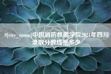 嘉鱼中国消防救援学院2021年四川录取分数线是多少