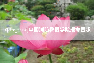 嘉鱼中国消防救援学院报考要求