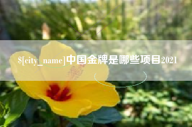 嘉鱼中国金牌是哪些项目2021