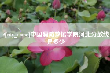 嘉鱼中国消防救援学院河北分数线是多少