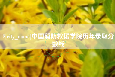 嘉鱼中国消防救援学院历年录取分数线