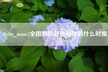 嘉鱼全国消防日是每年的什么时候