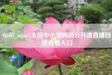 嘉鱼全国中小学消防公开课直播回放观看入口