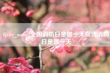 嘉鱼全国消防日是哪一天宣传消防日是哪一天