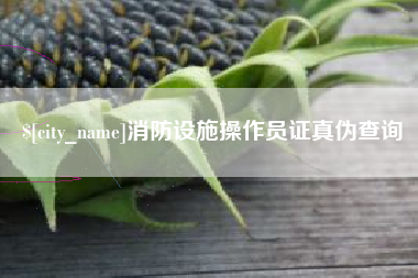 嘉鱼消防设施操作员证真伪查询