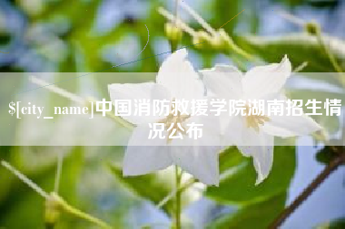 嘉鱼中国消防救援学院湖南招生情况公布