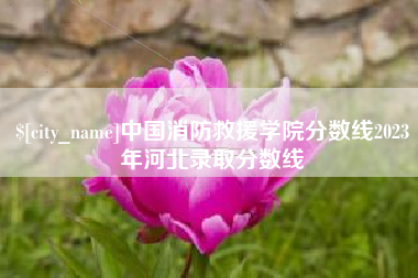 嘉鱼中国消防救援学院分数线2023年河北录取分数线