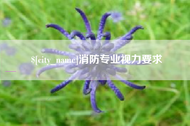 嘉鱼消防专业视力要求