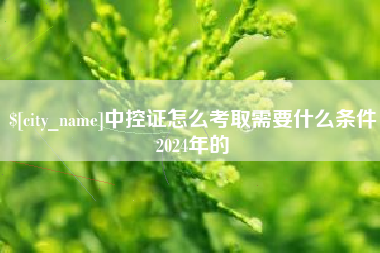 嘉鱼中控证怎么考取需要什么条件2024年的