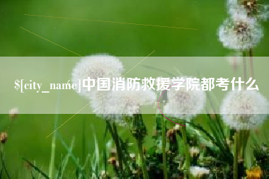 嘉鱼中国消防救援学院都考什么