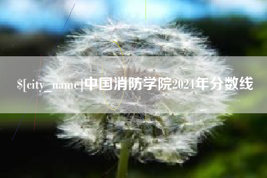 嘉鱼中国消防学院2024年分数线