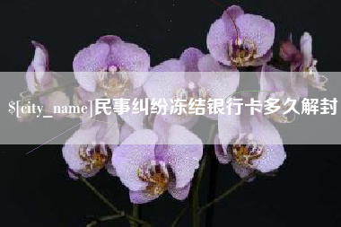 嘉鱼民事纠纷冻结银行卡多久解封