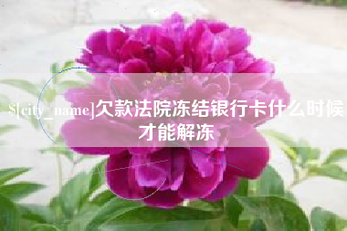 嘉鱼欠款法院冻结银行卡什么时候才能解冻
