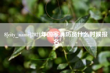 嘉鱼2021年国家消防员什么时候报名