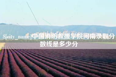 嘉鱼中国消防救援学院河南录取分数线是多少分