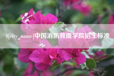 嘉鱼中国消防救援学院招生标准