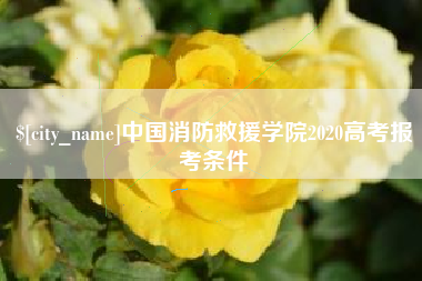 嘉鱼中国消防救援学院2020高考报考条件